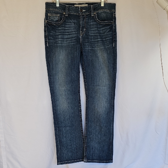 BKE Women's Deep Blue Straight Leg Jeans - Picture 6 of 12